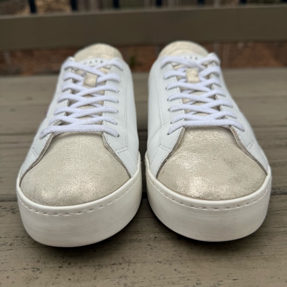 D.A.T.E. Hill Low sneakers in white calf leather shoes size 7 - Picture 5 of 16